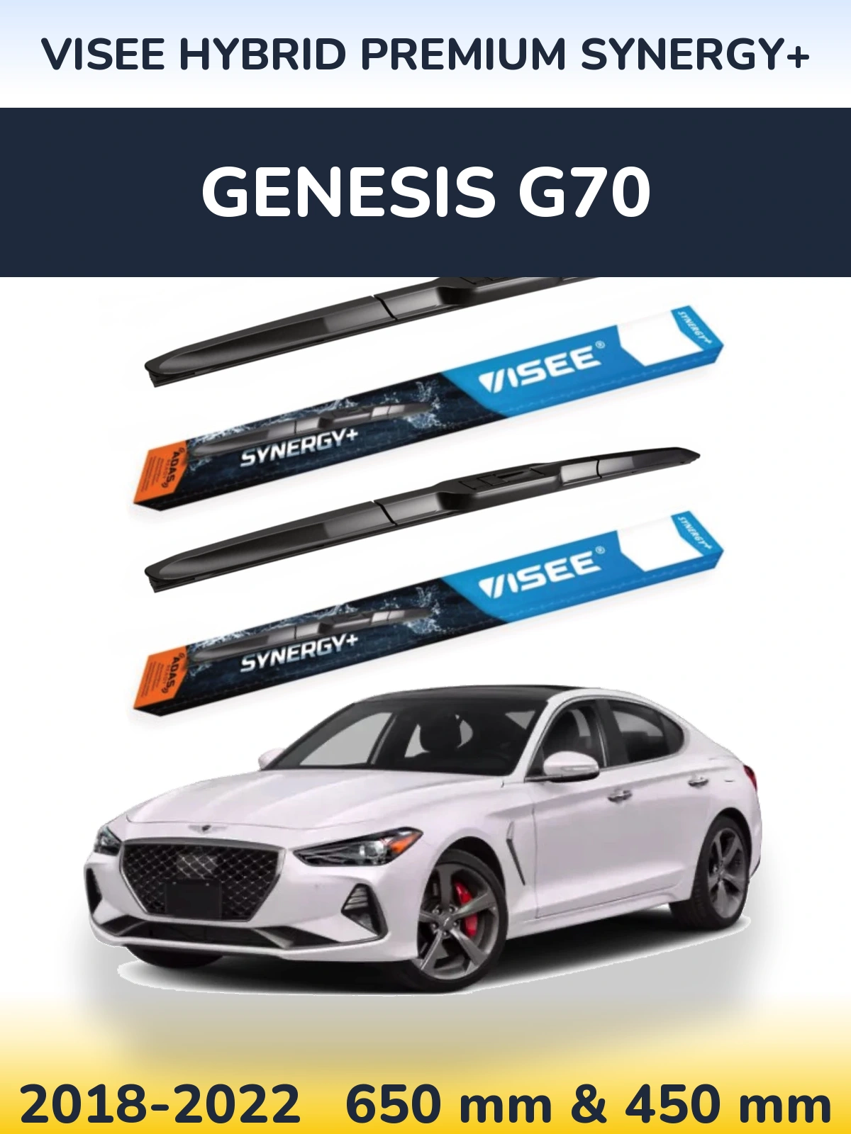 Torkarblad VISEE HYBRID PREMIUM SYNERGY+ för Genesis G70