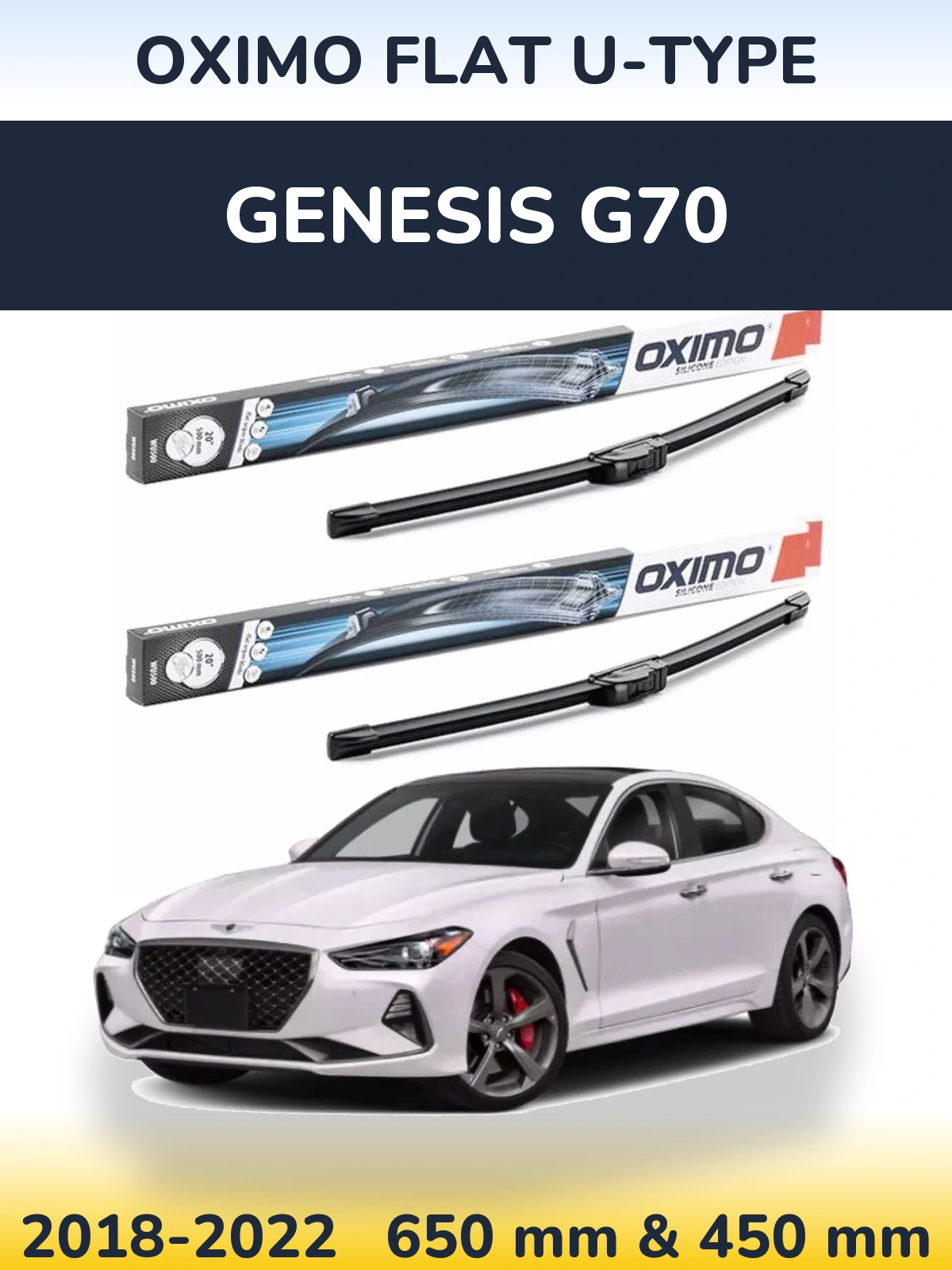 Torkarblad Oximo Flat U-type för Genesis G70