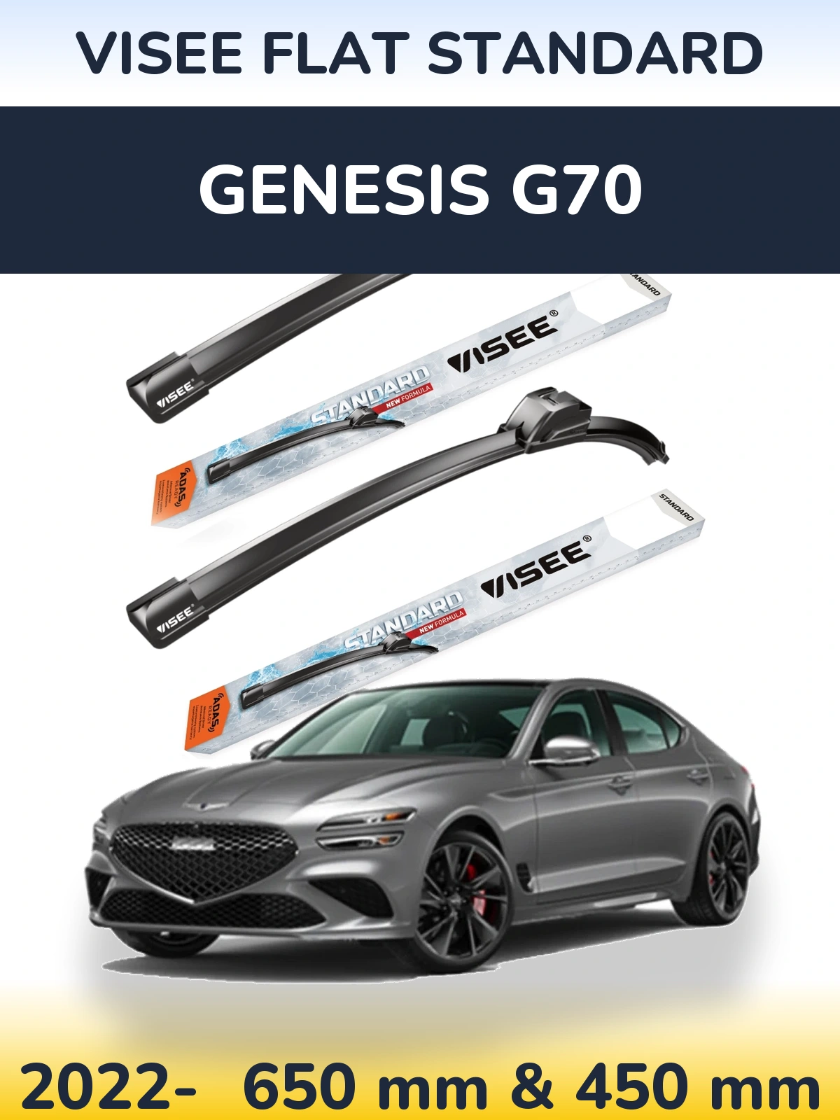 Torkarblad VISEE FLAT STANDARD för Genesis G70