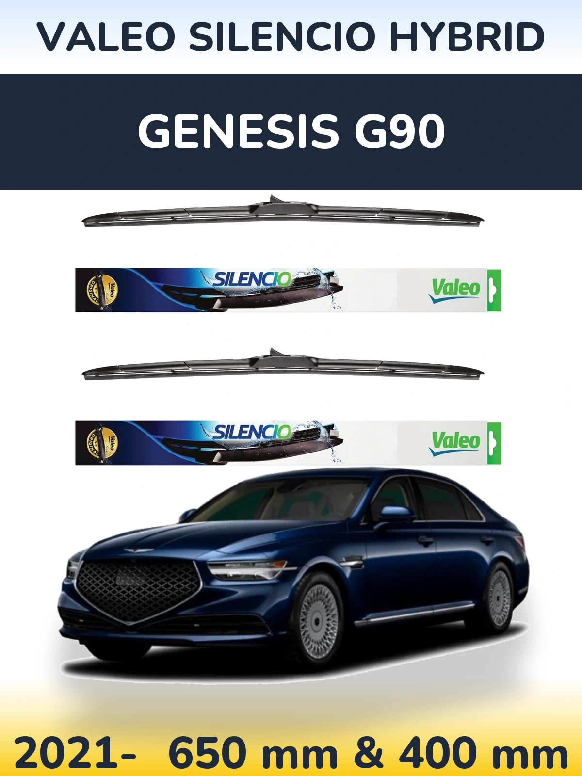Torkarblad Valeo Silencio Hybrid för Genesis G90