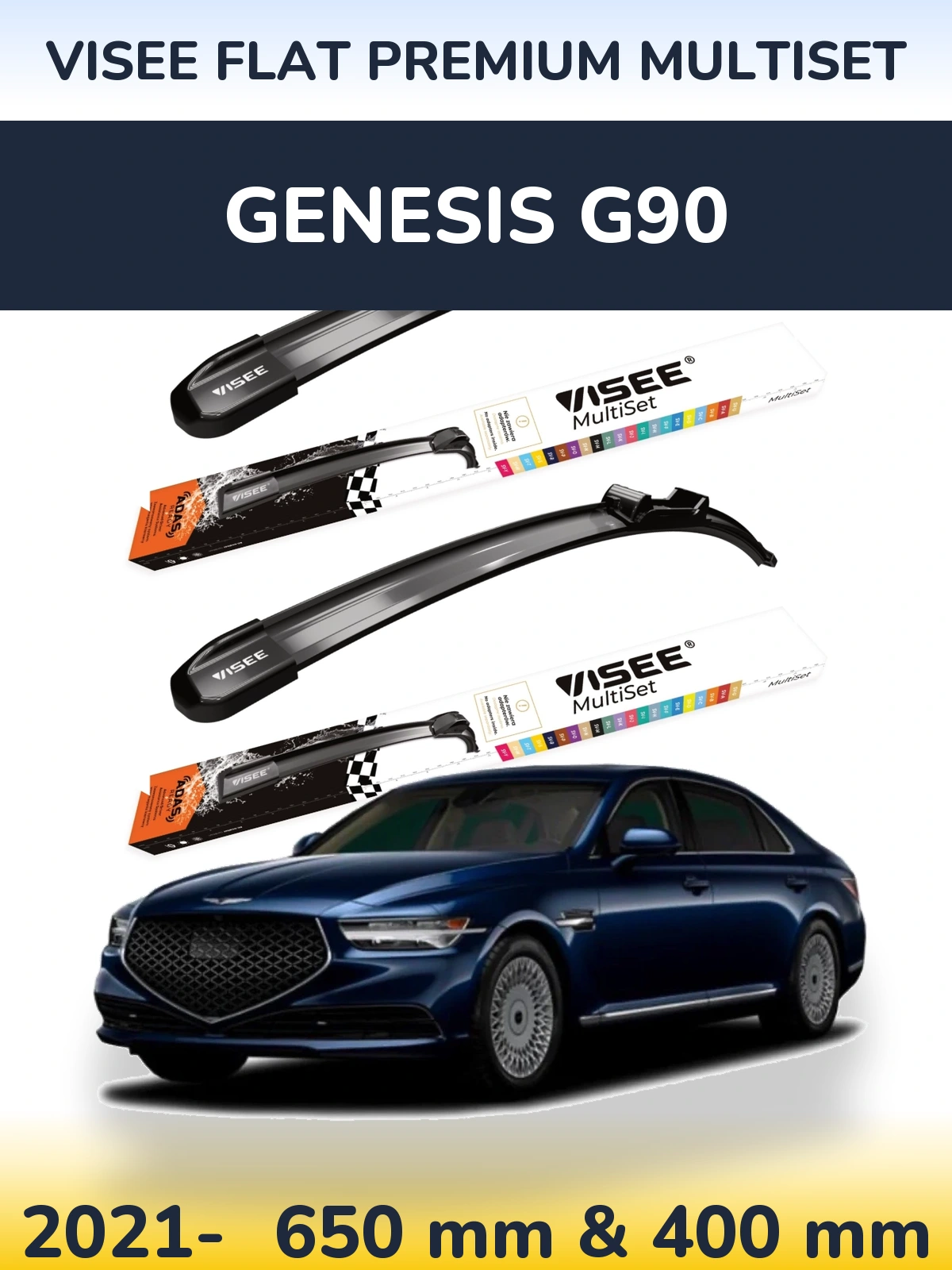 Torkarblad VISEE FLAT PREMIUM MultiSet för Genesis G90