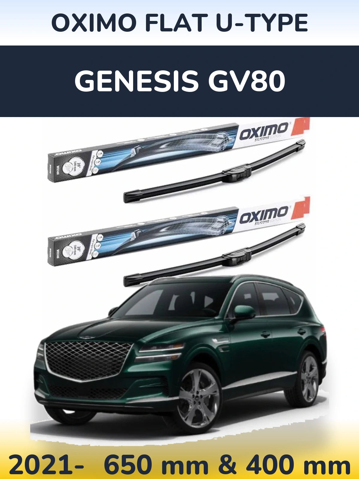 Torkarblad Oximo Flat U-type för Genesis GV80