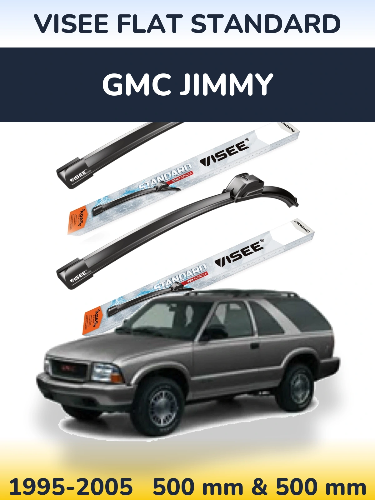 Torkarblad VISEE FLAT STANDARD för GMC Jimmy
