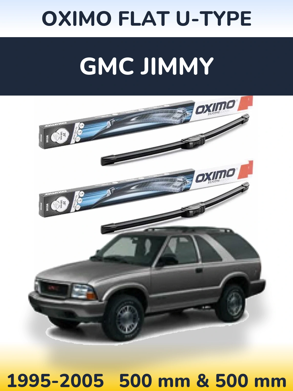 Torkarblad Oximo Flat U-type för GMC Jimmy