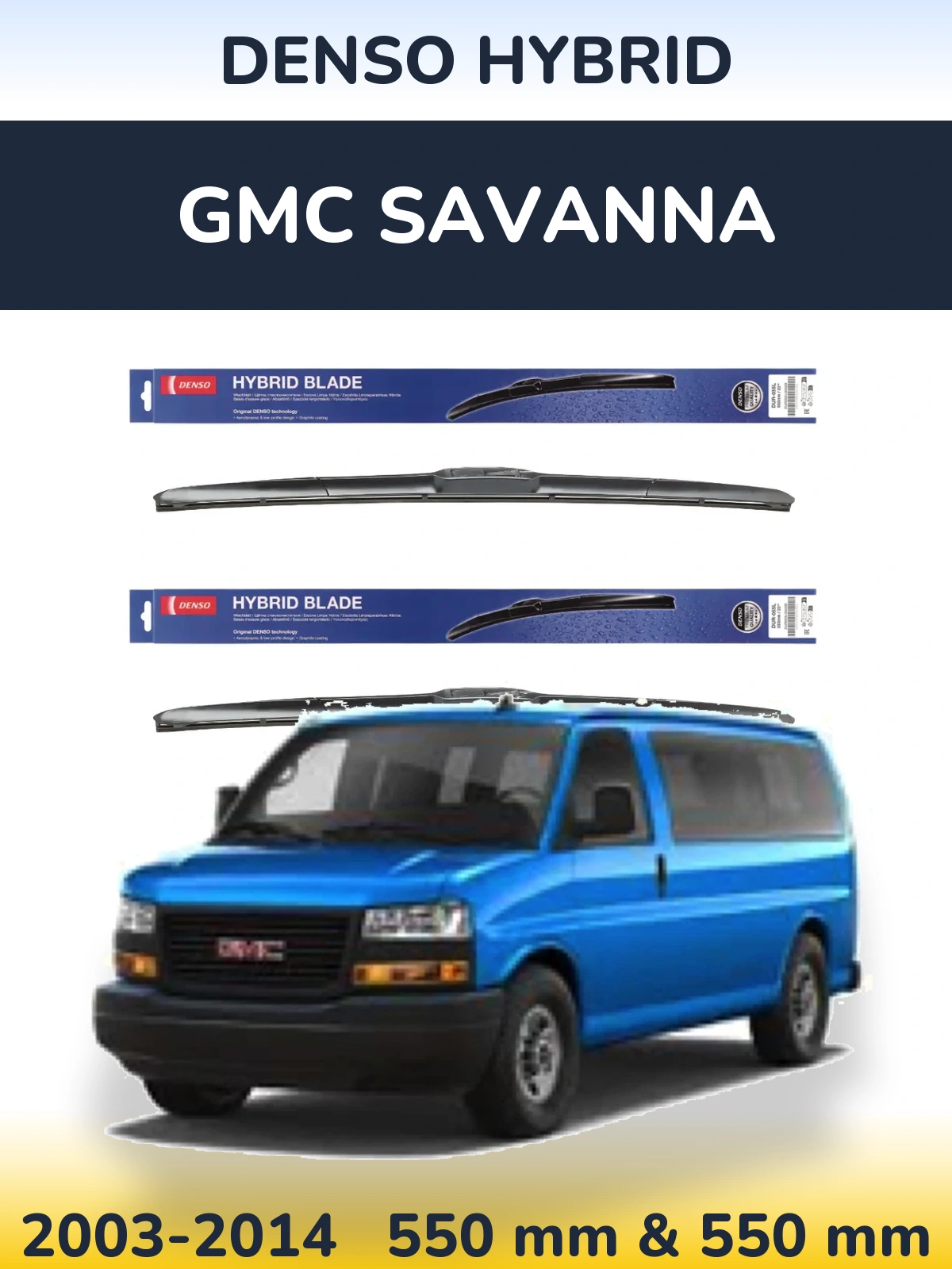 Torkarblad Denso Hybrid för GMC Savanna