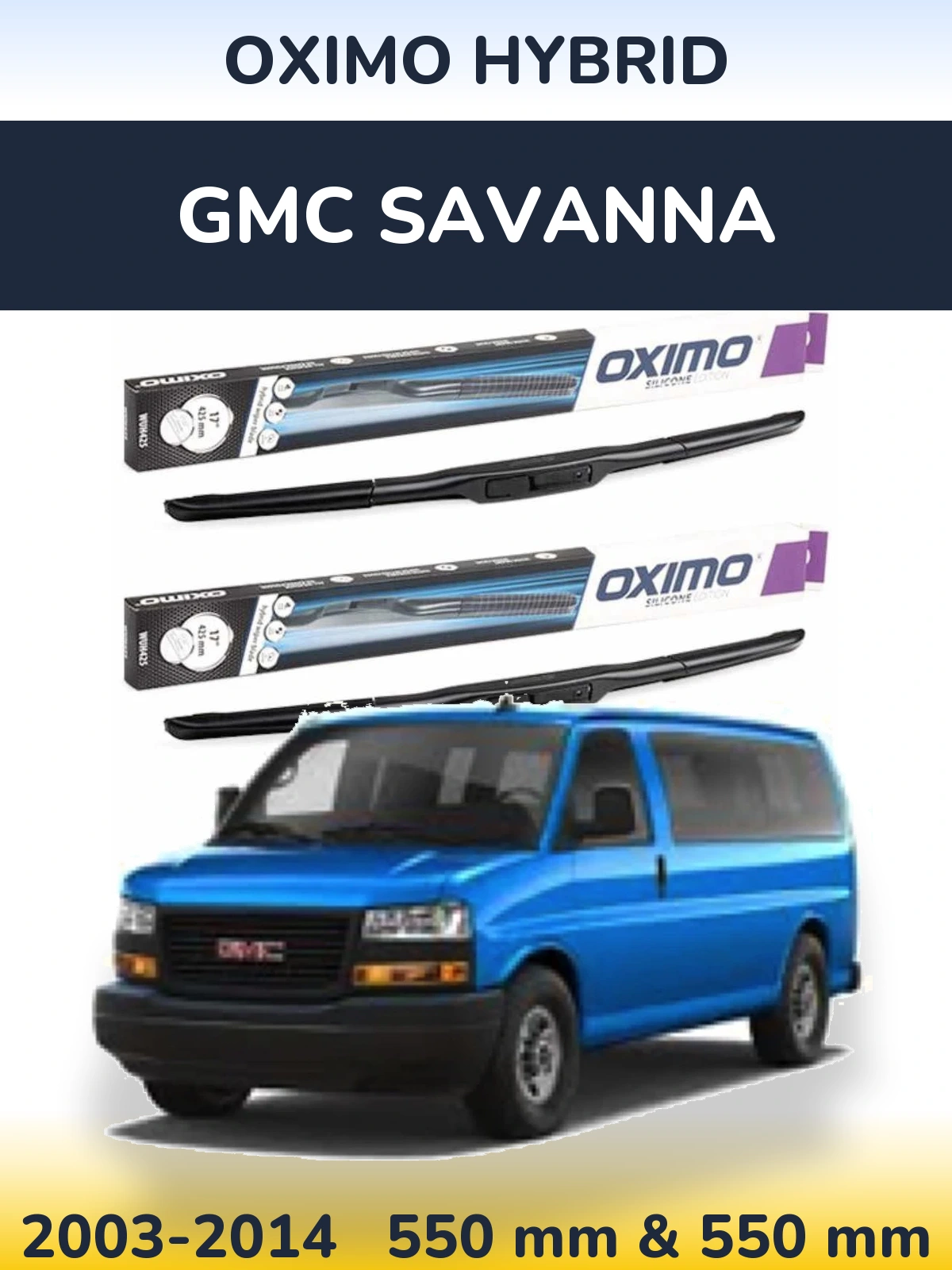 Torkarblad Oximo Hybrid för GMC Savanna