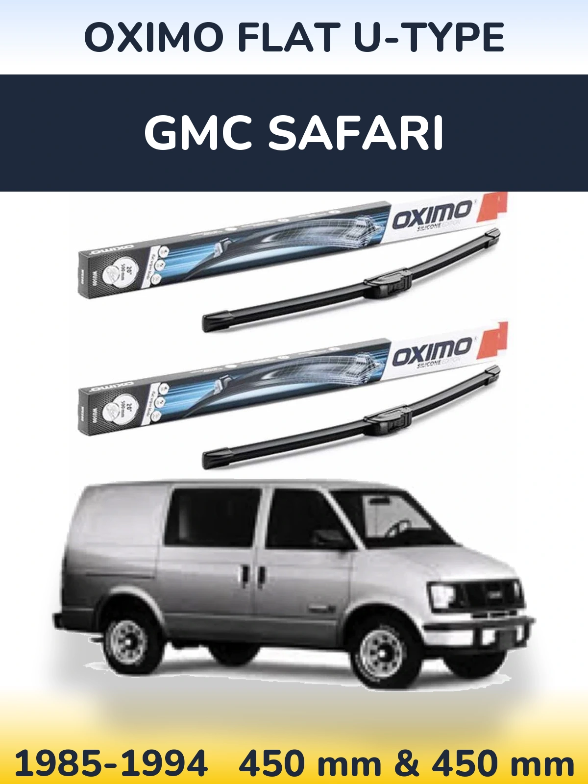 Torkarblad Oximo Flat U-type för GMC Safari