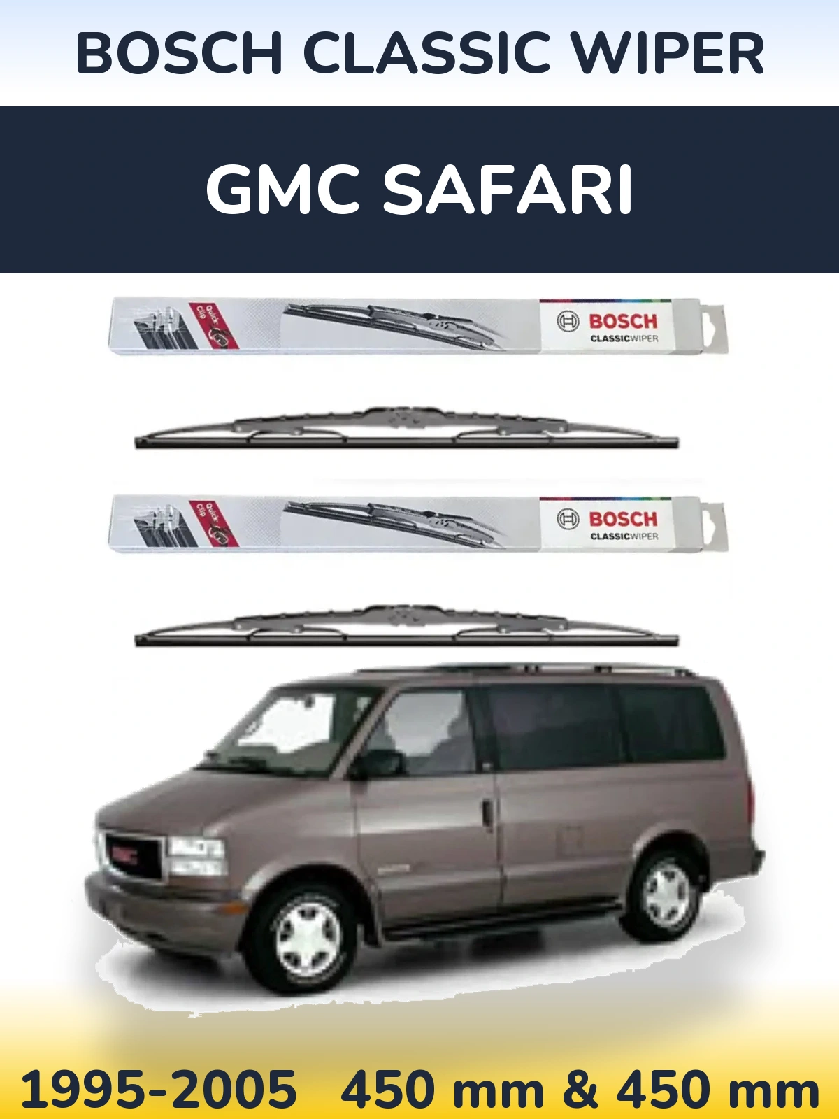 Torkarblad BOSCH Classic Wiper för GMC Safari