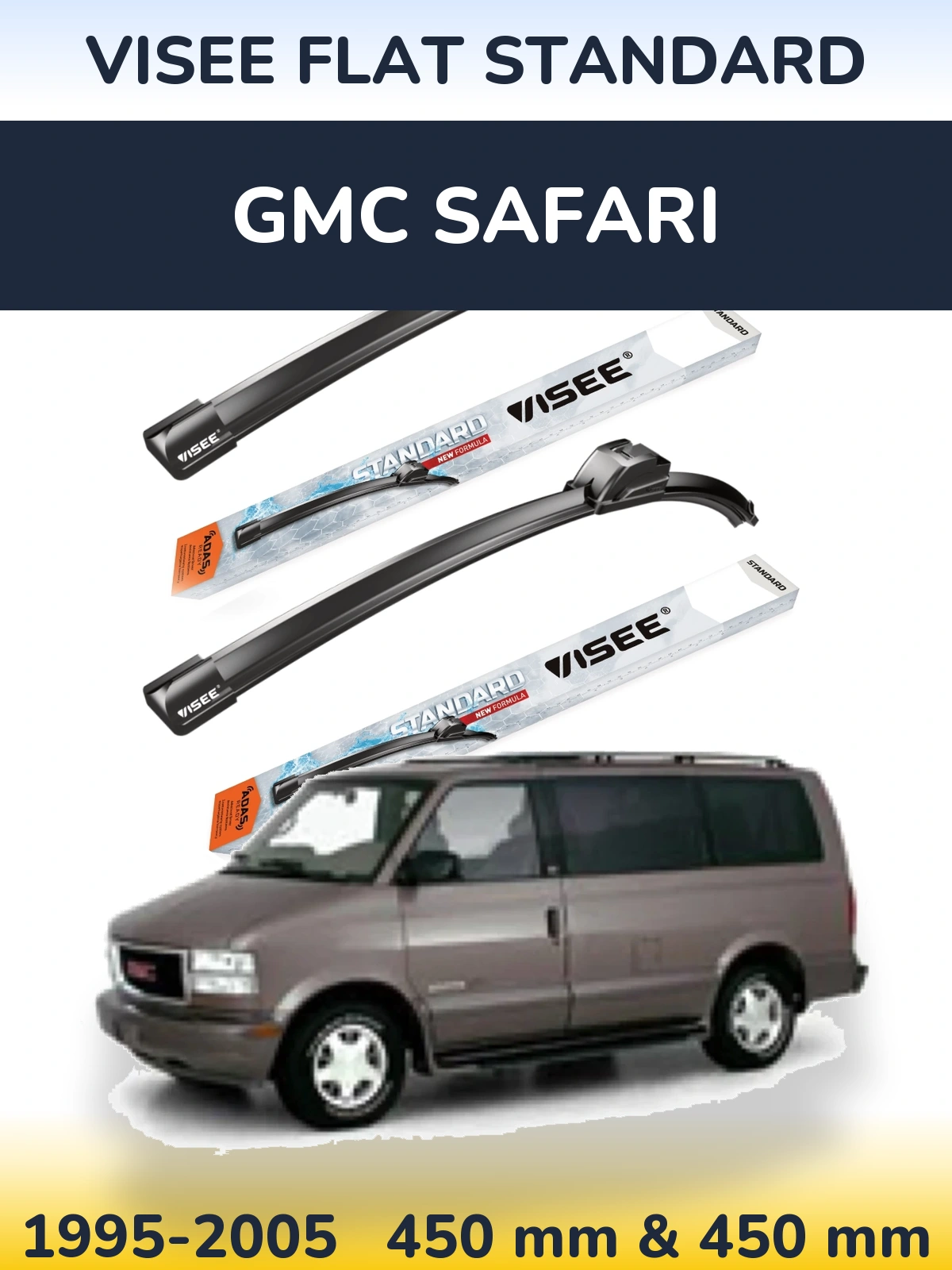 Torkarblad VISEE FLAT STANDARD för GMC Safari