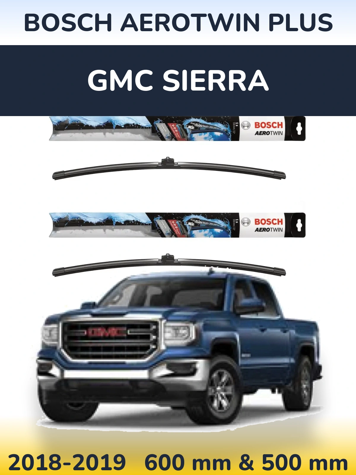 Torkarblad BOSCH AeroTwin Plus för GMC Sierra
