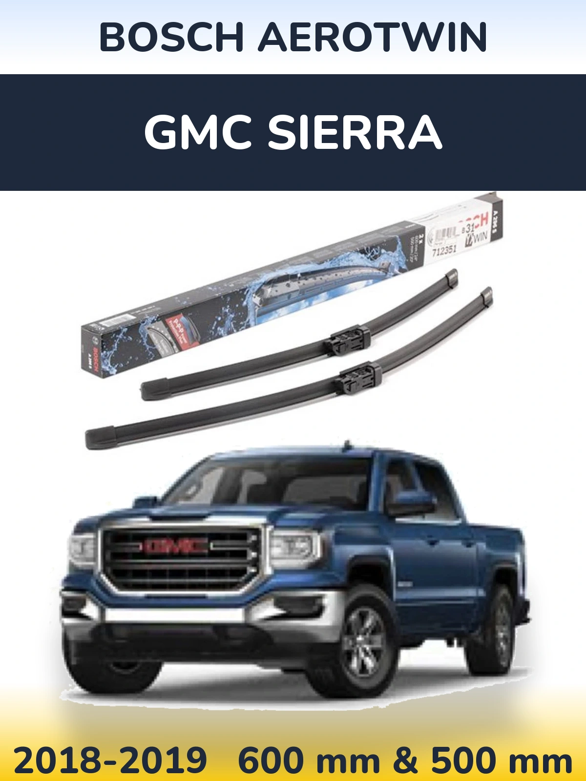 Torkarblad BOSCH AeroTwin för GMC Sierra