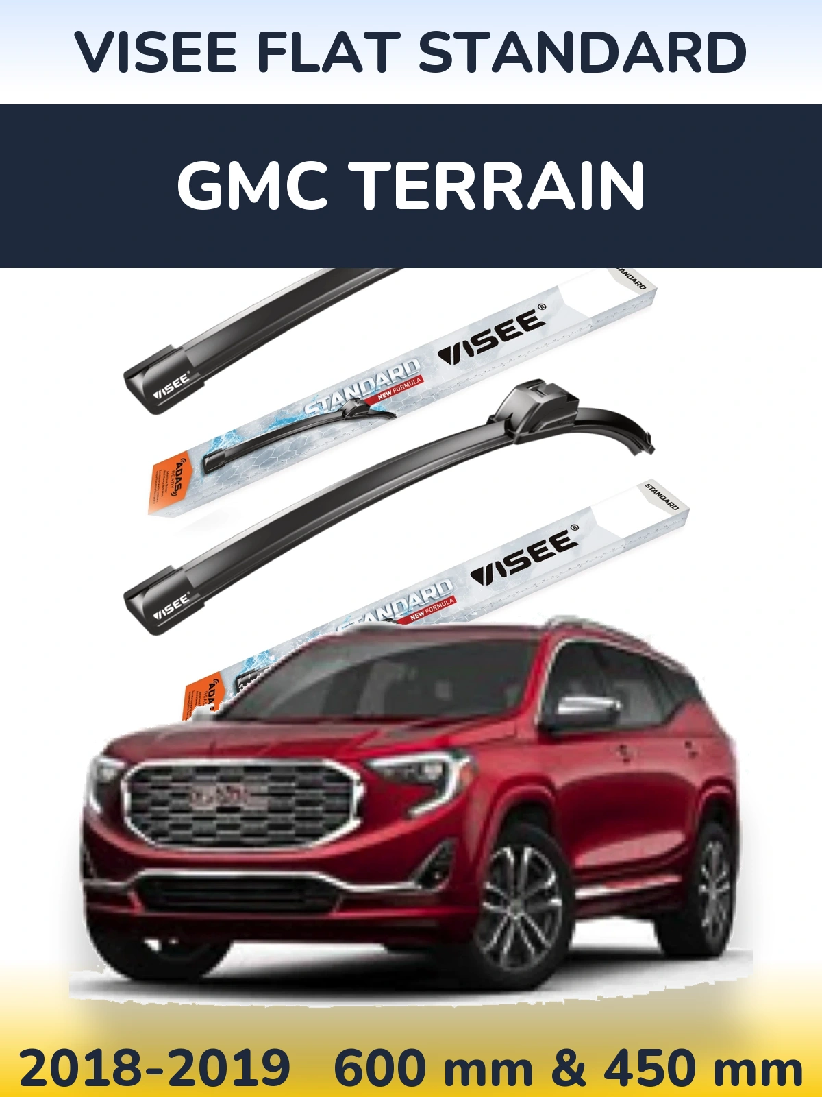 Torkarblad VISEE FLAT STANDARD för GMC Terrain