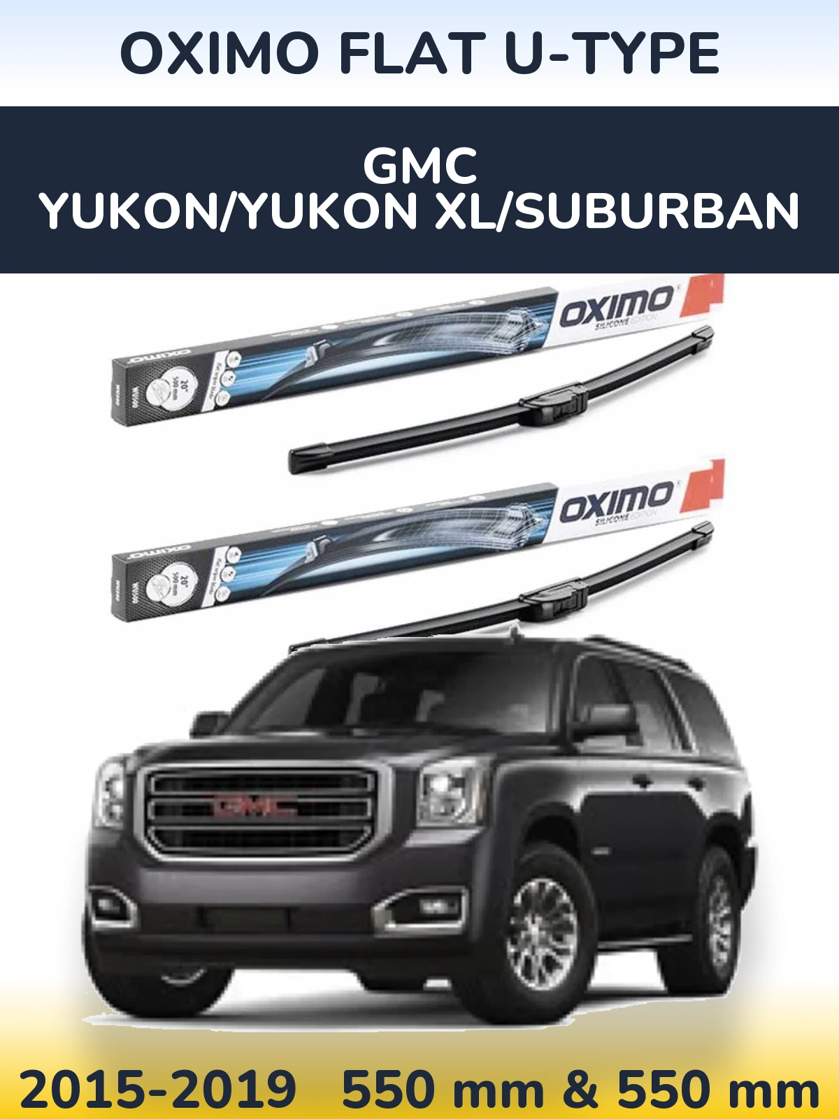 Torkarblad Oximo Flat U-type för GMC Yukon/Yukon XL/Suburban