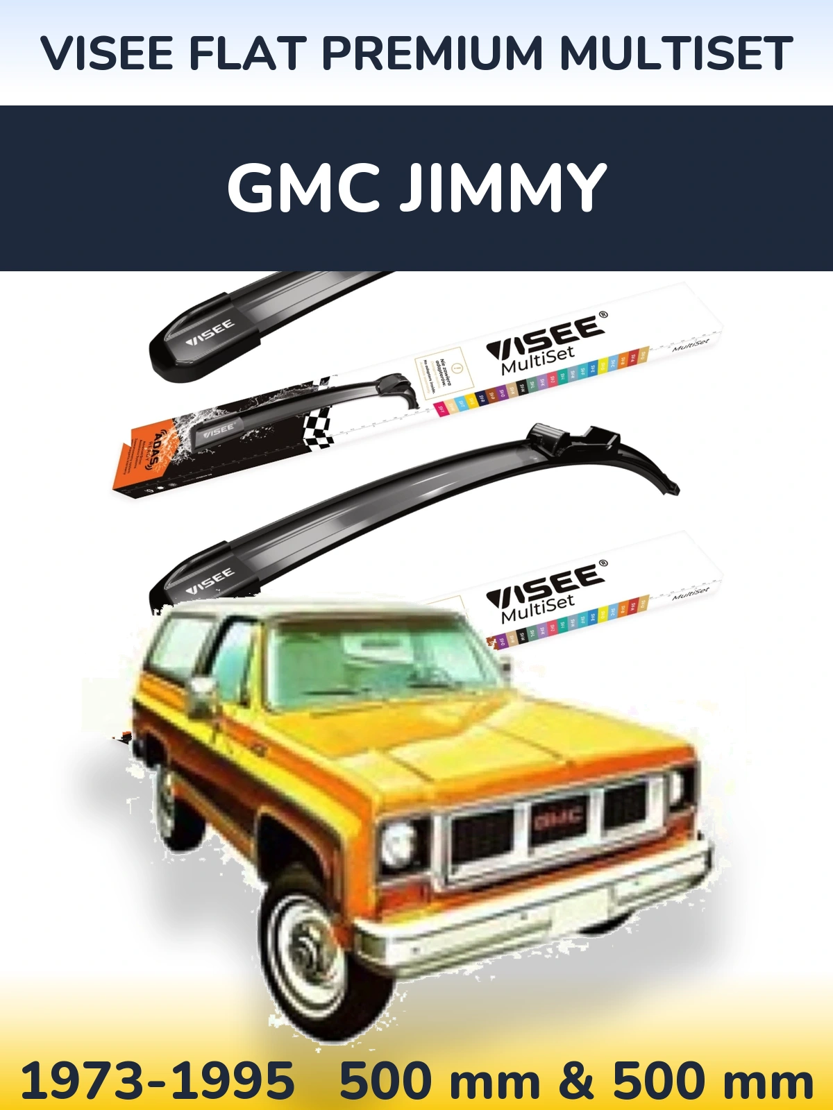 Torkarblad VISEE FLAT PREMIUM MultiSet för GMC Jimmy