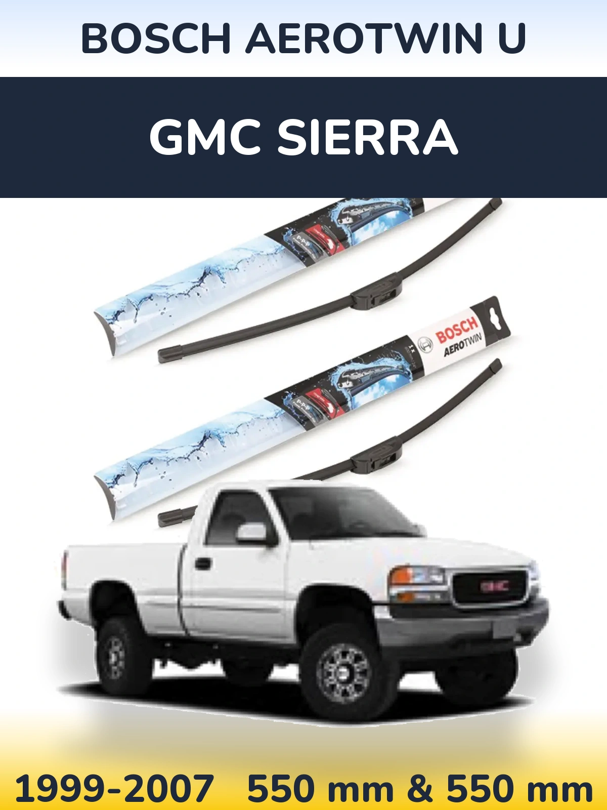 Torkarblad BOSCH AeroTwin U för GMC Sierra