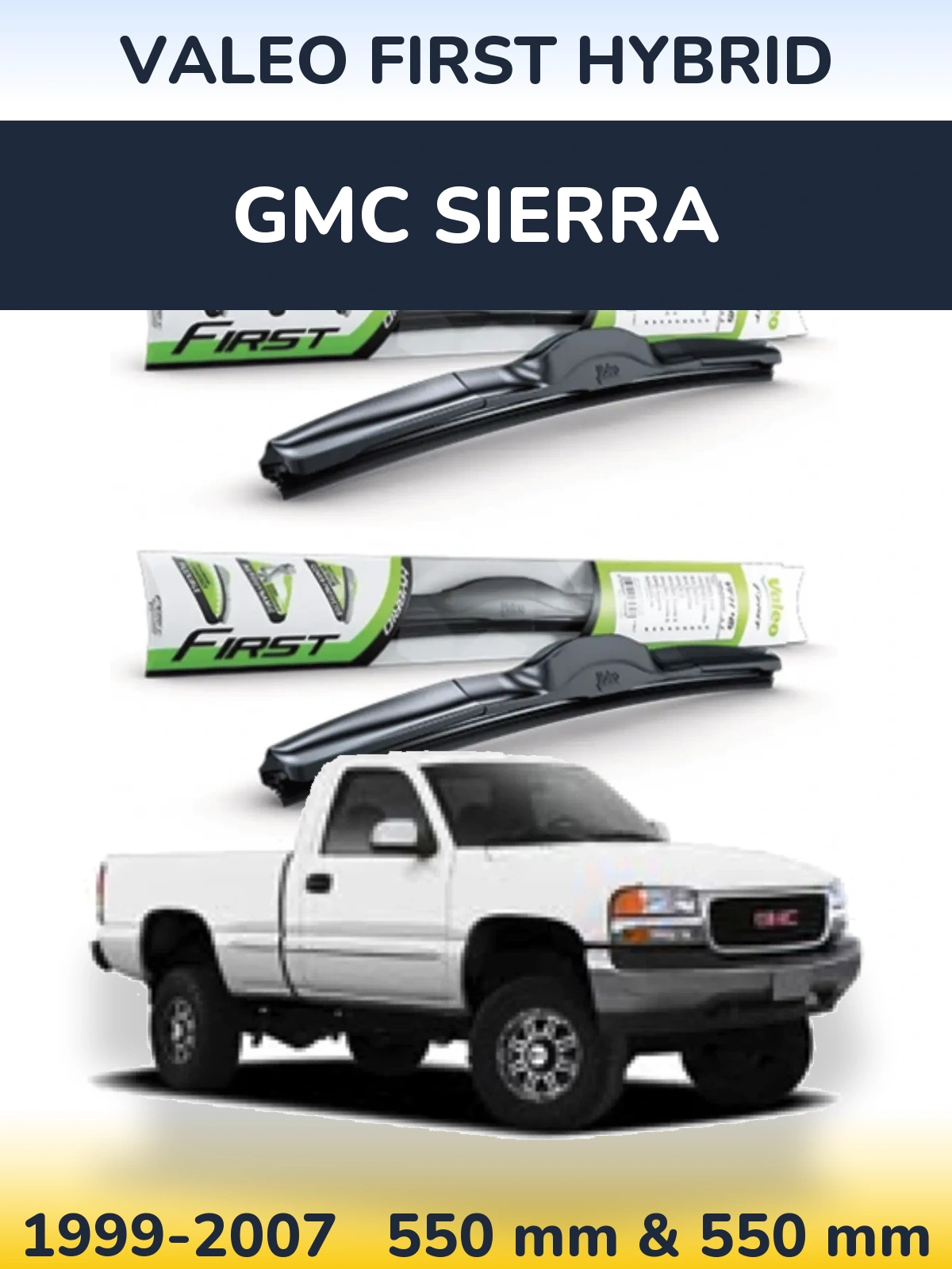 Torkarblad Valeo First Hybrid för GMC Sierra