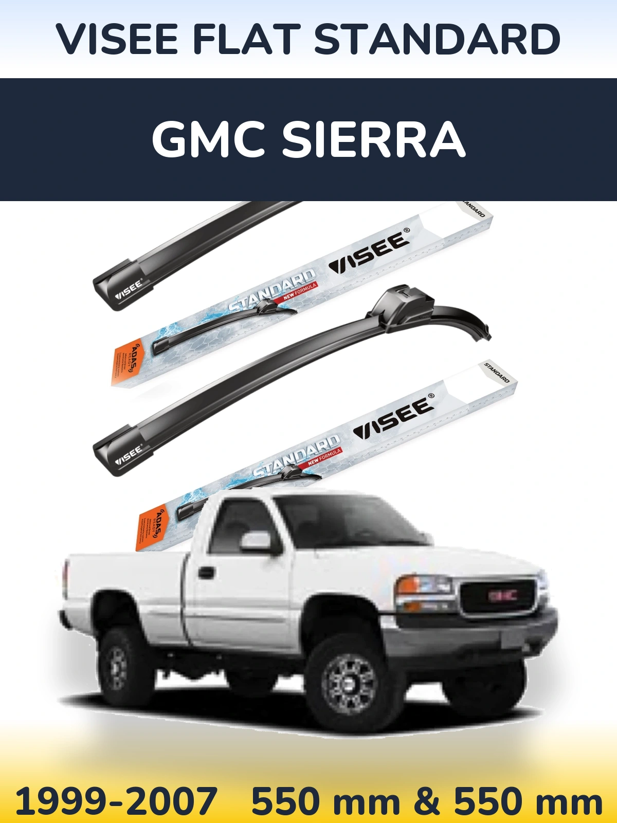 Torkarblad VISEE FLAT STANDARD för GMC Sierra