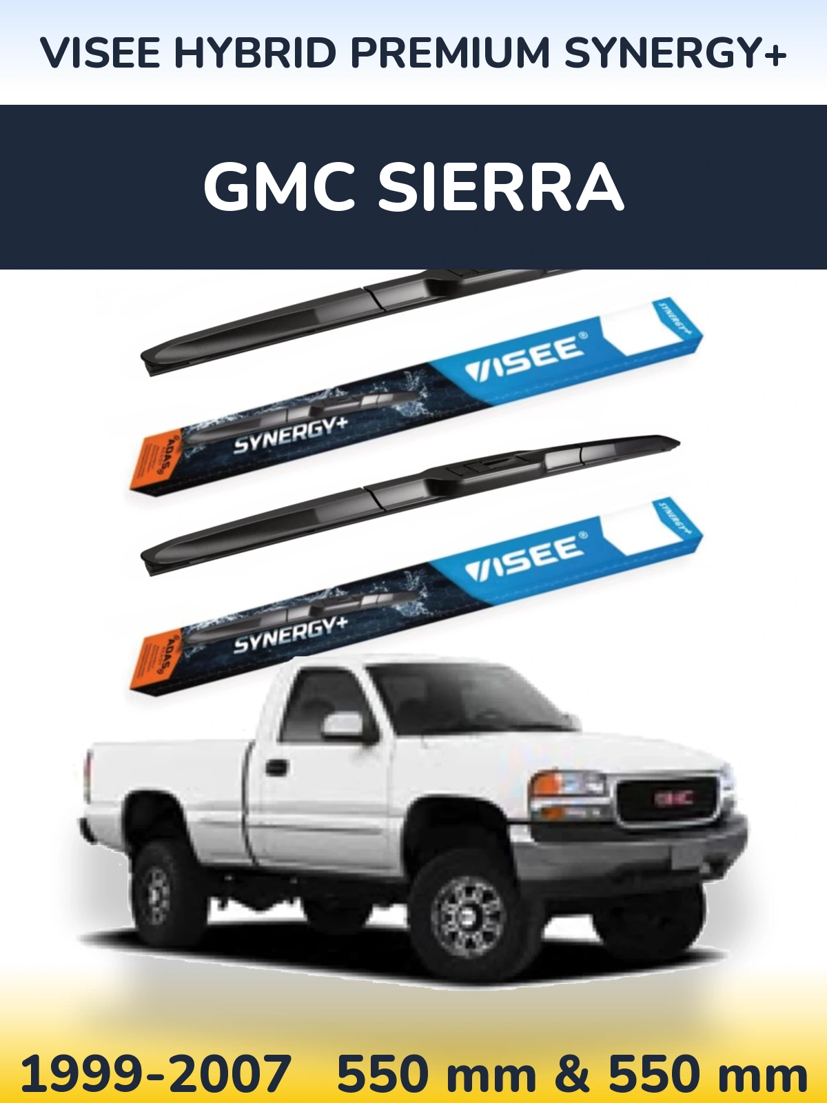 Torkarblad VISEE HYBRID PREMIUM SYNERGY+ för GMC Sierra