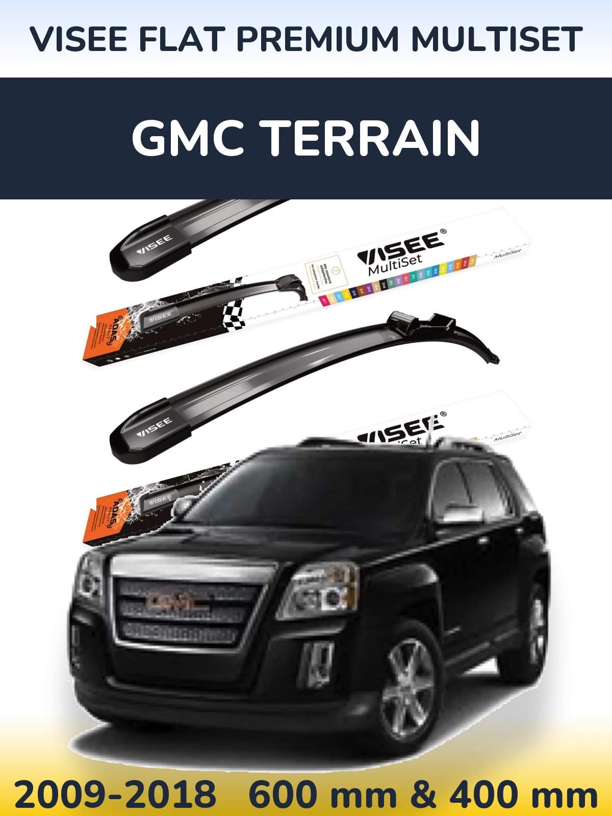 Torkarblad VISEE FLAT PREMIUM MultiSet för GMC Terrain