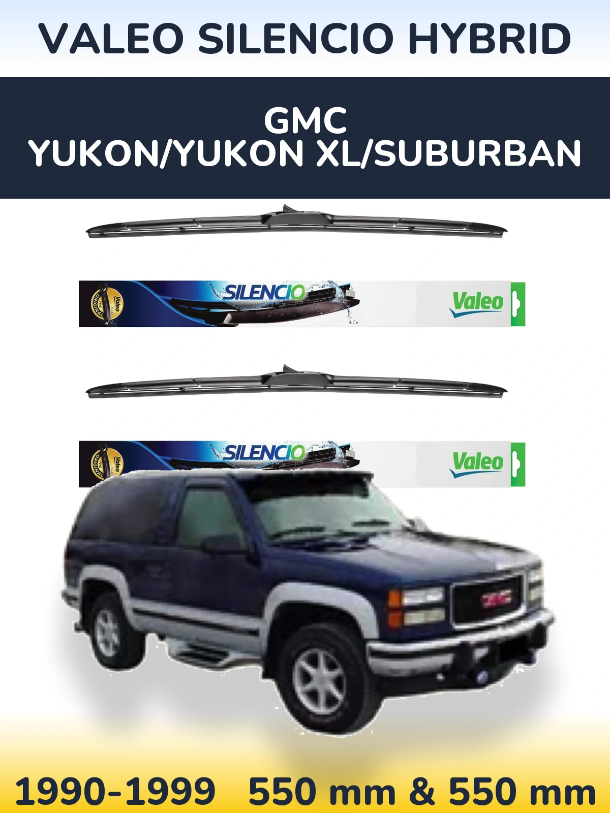 Torkarblad Valeo Silencio Hybrid för GMC Yukon/Yukon XL/Suburban