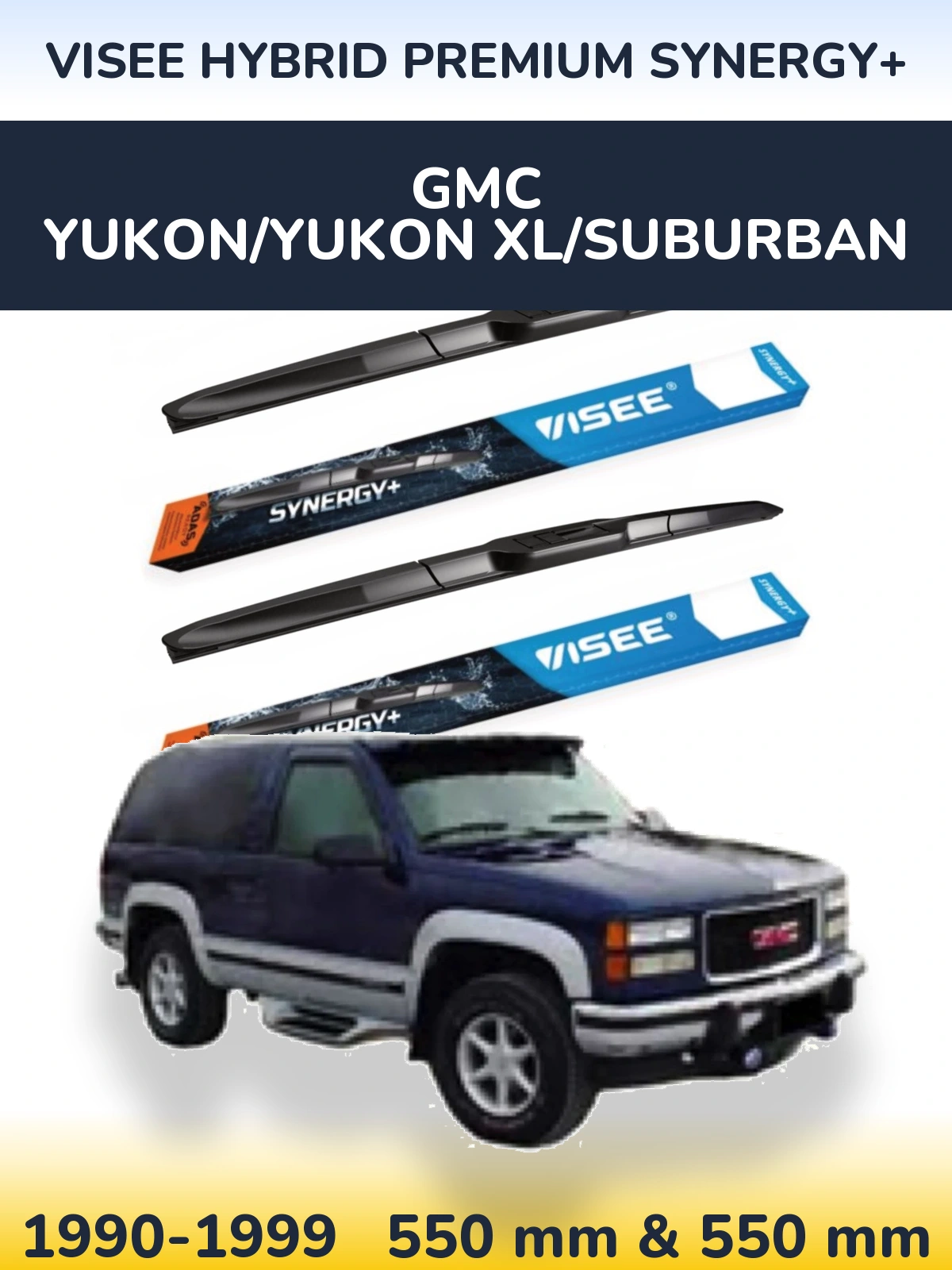 Torkarblad VISEE HYBRID PREMIUM SYNERGY+ för GMC Yukon/Yukon XL/Suburban