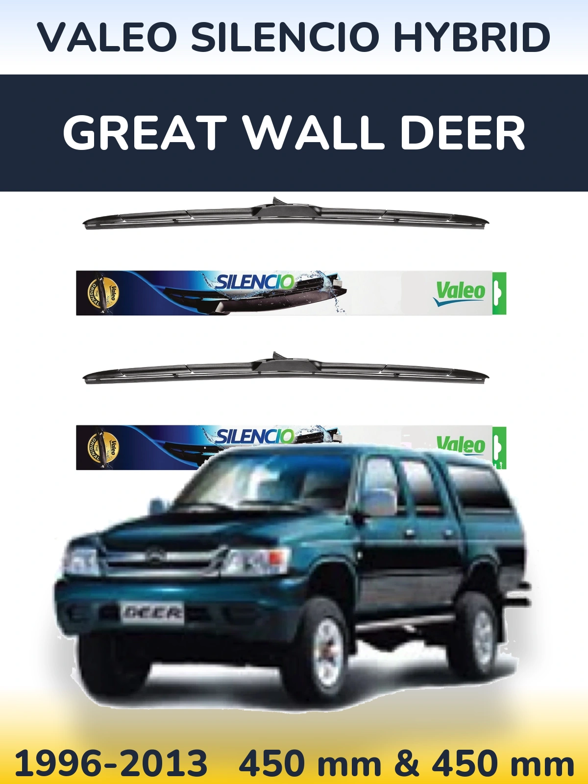 Torkarblad Valeo Silencio Hybrid för Great Wall Deer