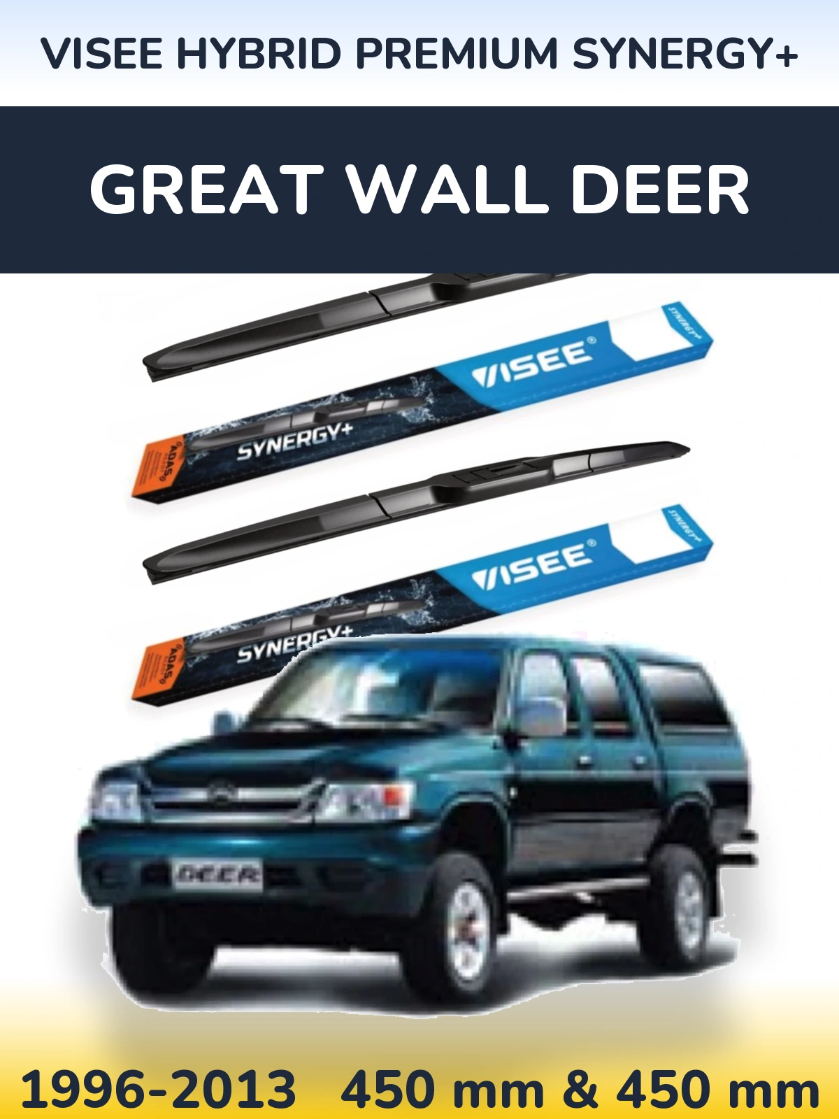 Torkarblad VISEE HYBRID PREMIUM SYNERGY+ för Great Wall Deer