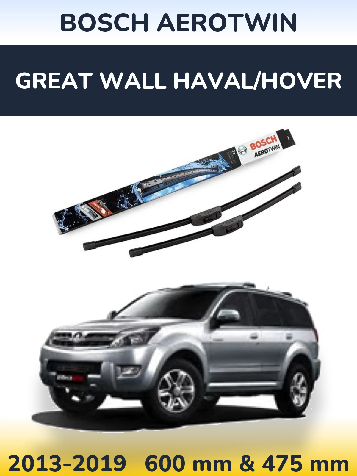 Torkarblad BOSCH AeroTwin för Great Wall Haval/Hover