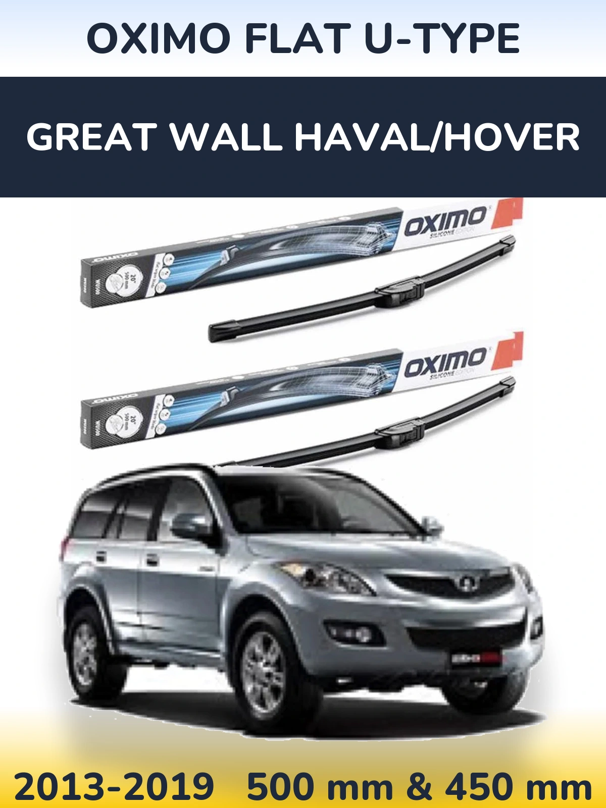 Torkarblad Oximo Flat U-type för Great Wall Haval/Hover