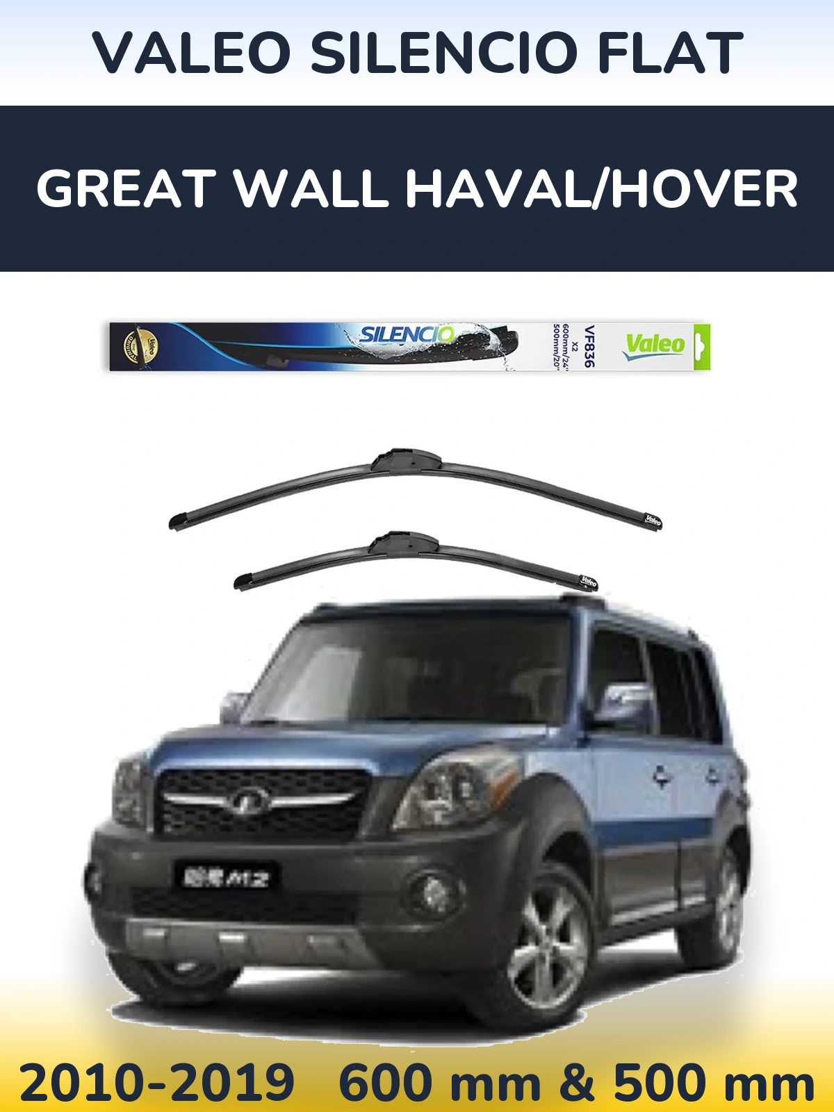 Torkarblad Valeo Silencio Flat för Great Wall Haval/Hover
