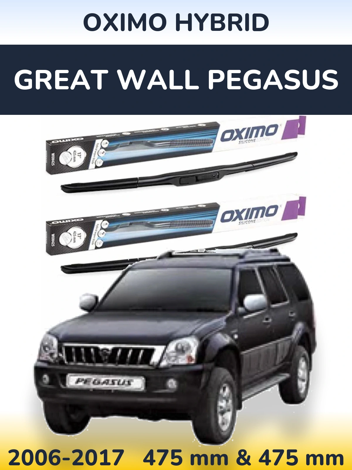 Torkarblad Oximo Hybrid för Great Wall Pegasus