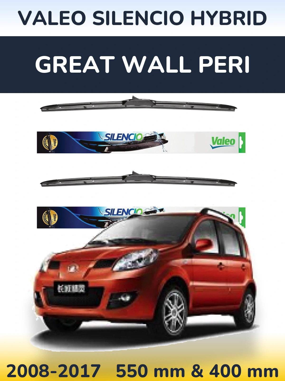 Torkarblad Valeo Silencio Hybrid för Great Wall Peri