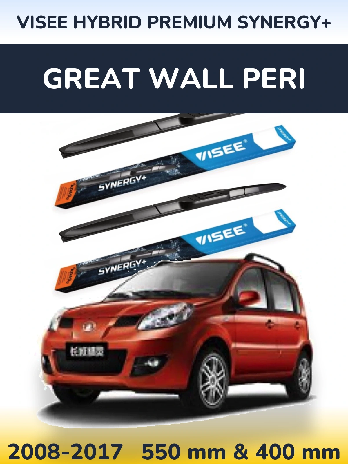 Torkarblad VISEE HYBRID PREMIUM SYNERGY+ för Great Wall Peri
