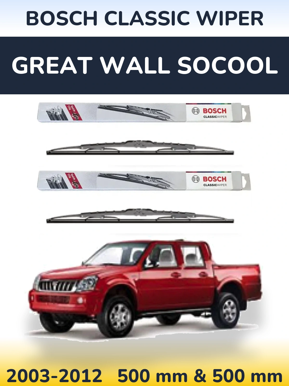 Torkarblad BOSCH Classic Wiper för Great Wall SoCool