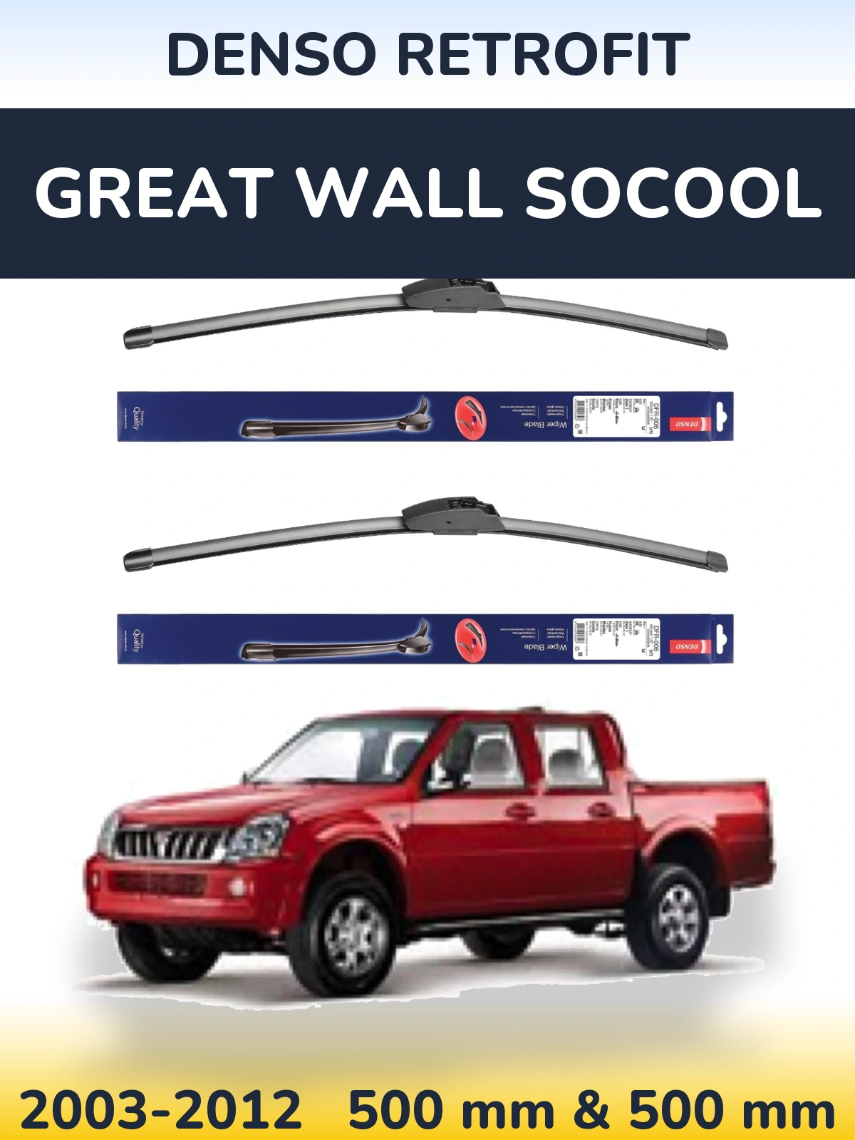 Torkarblad Denso Retrofit för Great Wall SoCool