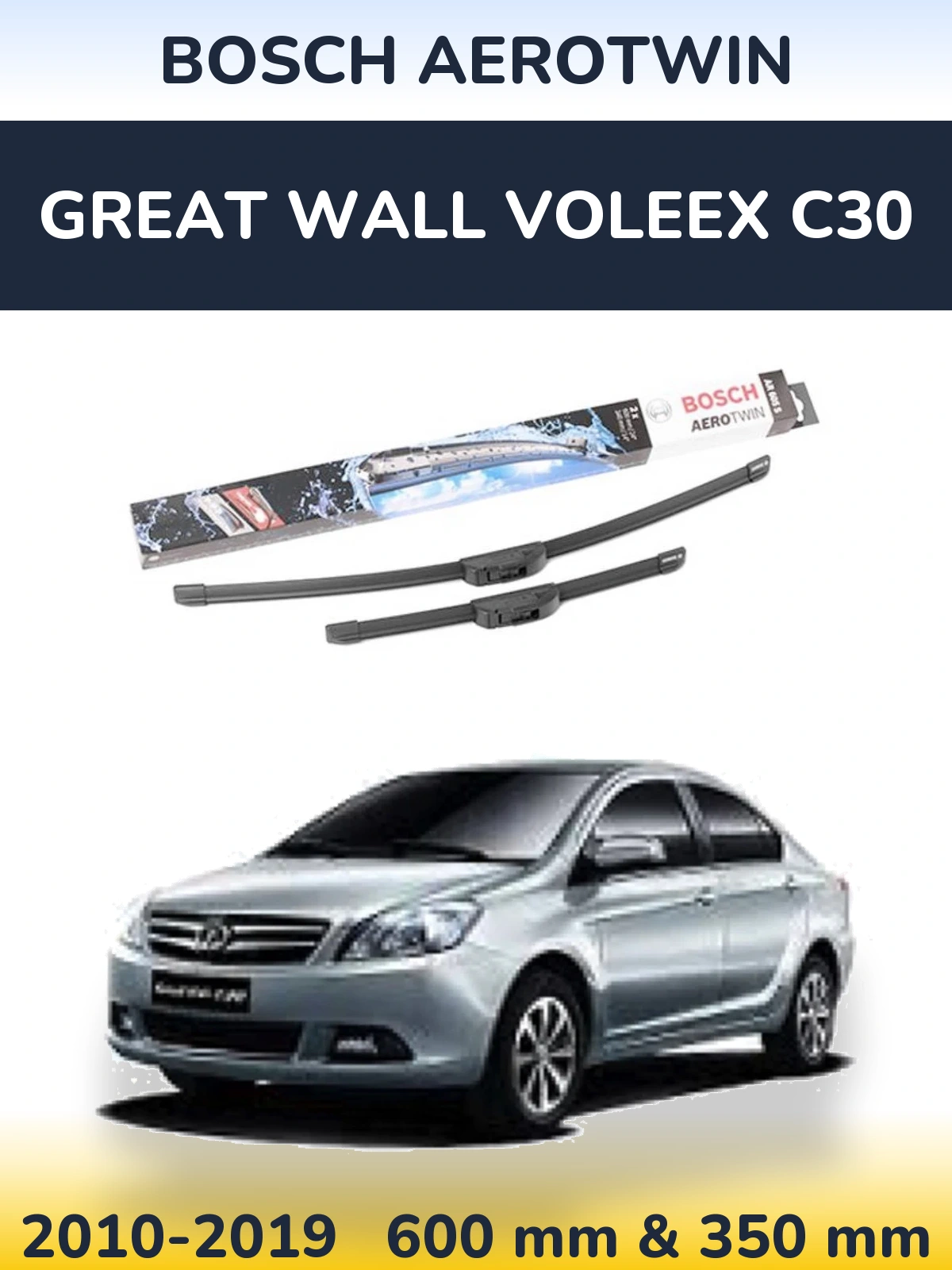 Torkarblad BOSCH AeroTwin för Great Wall Voleex C30