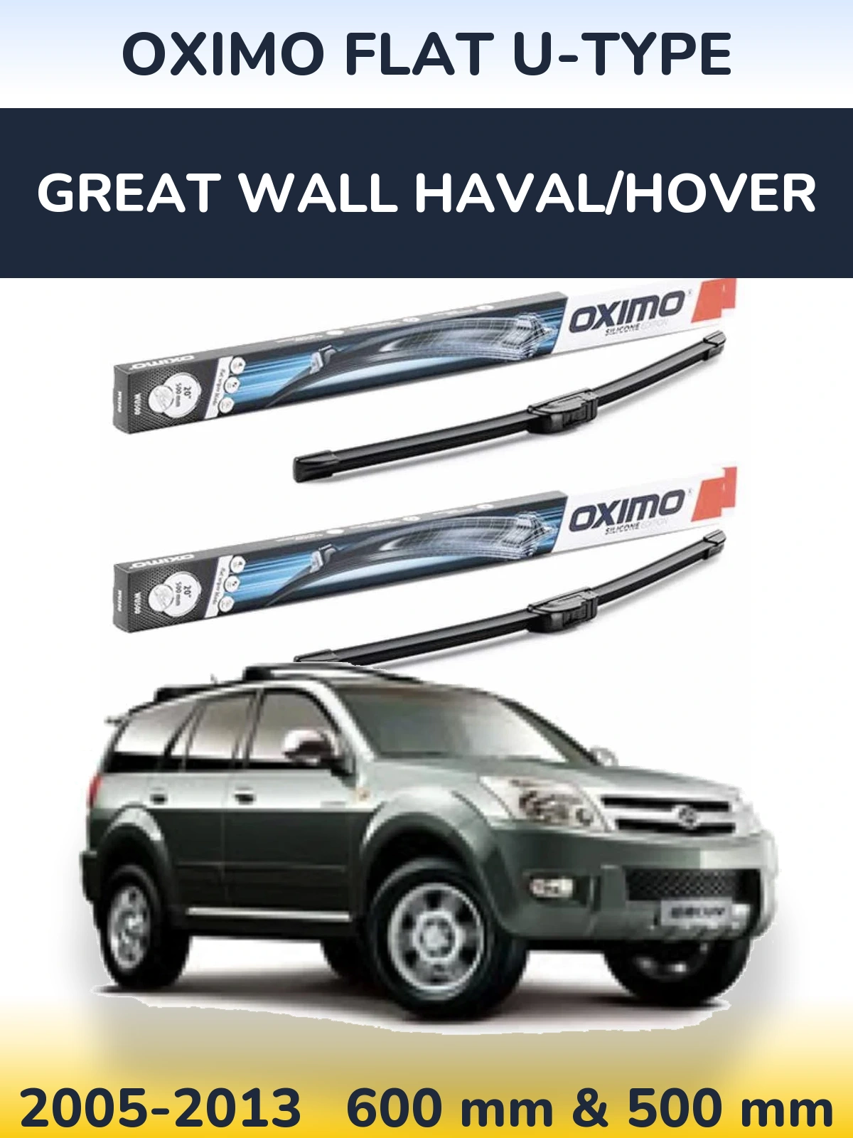 Torkarblad Oximo Flat U-type för Great Wall Haval/Hover