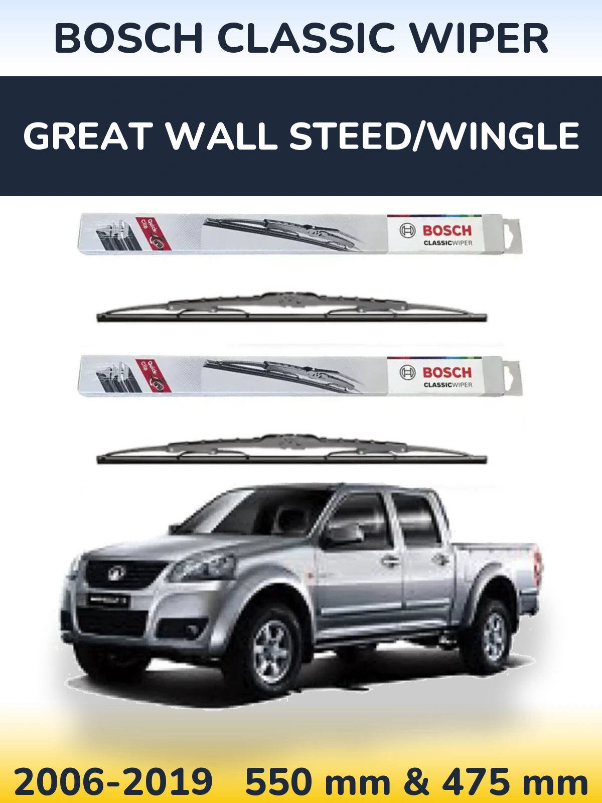 Torkarblad BOSCH Classic Wiper för Great Wall Steed/Wingle