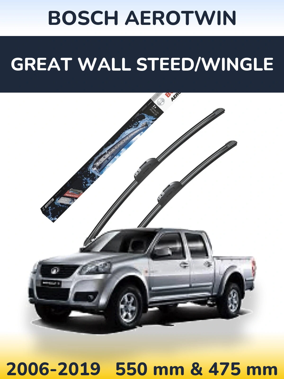 Torkarblad BOSCH AeroTwin för Great Wall Steed/Wingle