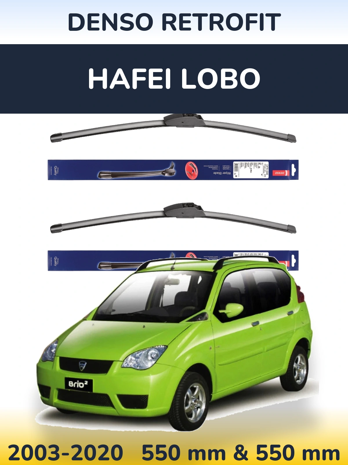Torkarblad Denso Retrofit för Hafei Lobo