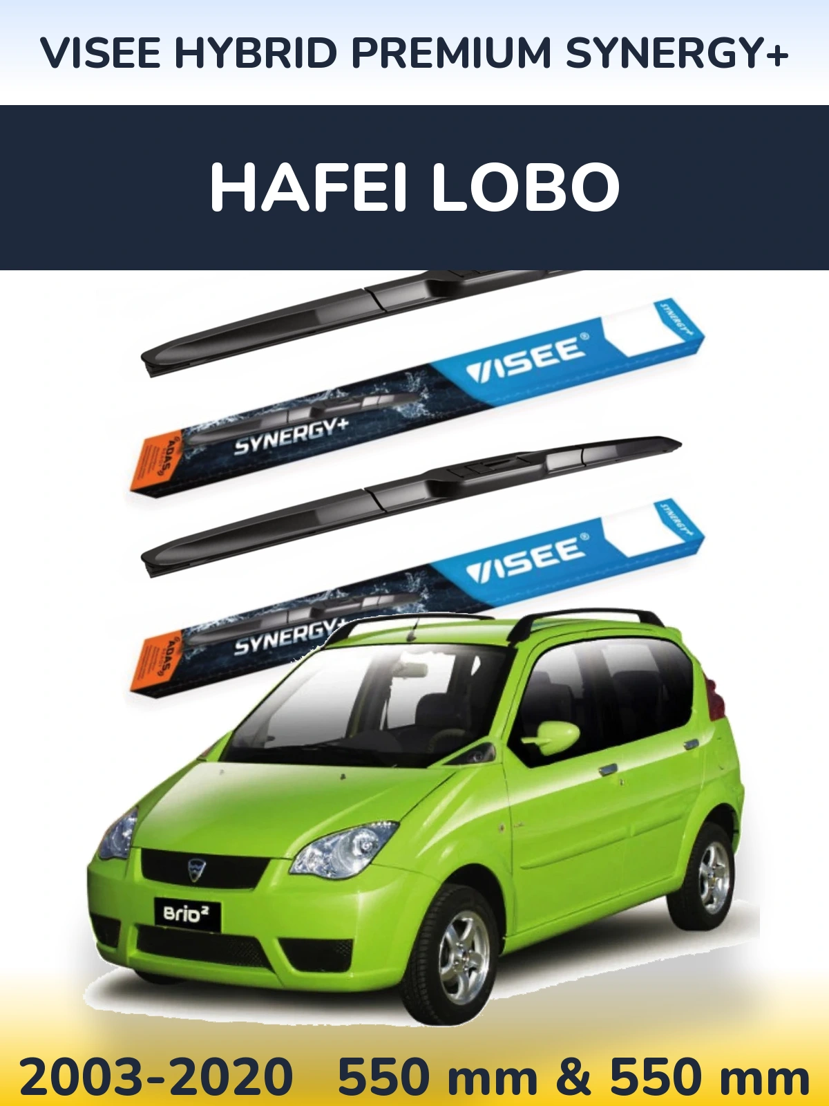 Torkarblad VISEE HYBRID PREMIUM SYNERGY+ för Hafei Lobo