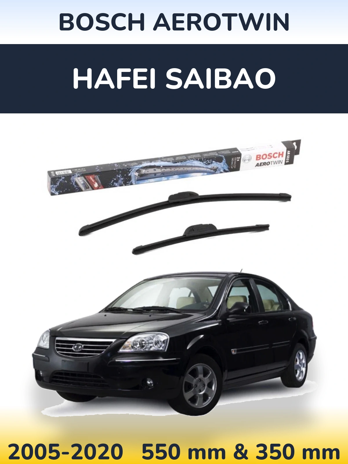 Torkarblad BOSCH AeroTwin för Hafei Saibao