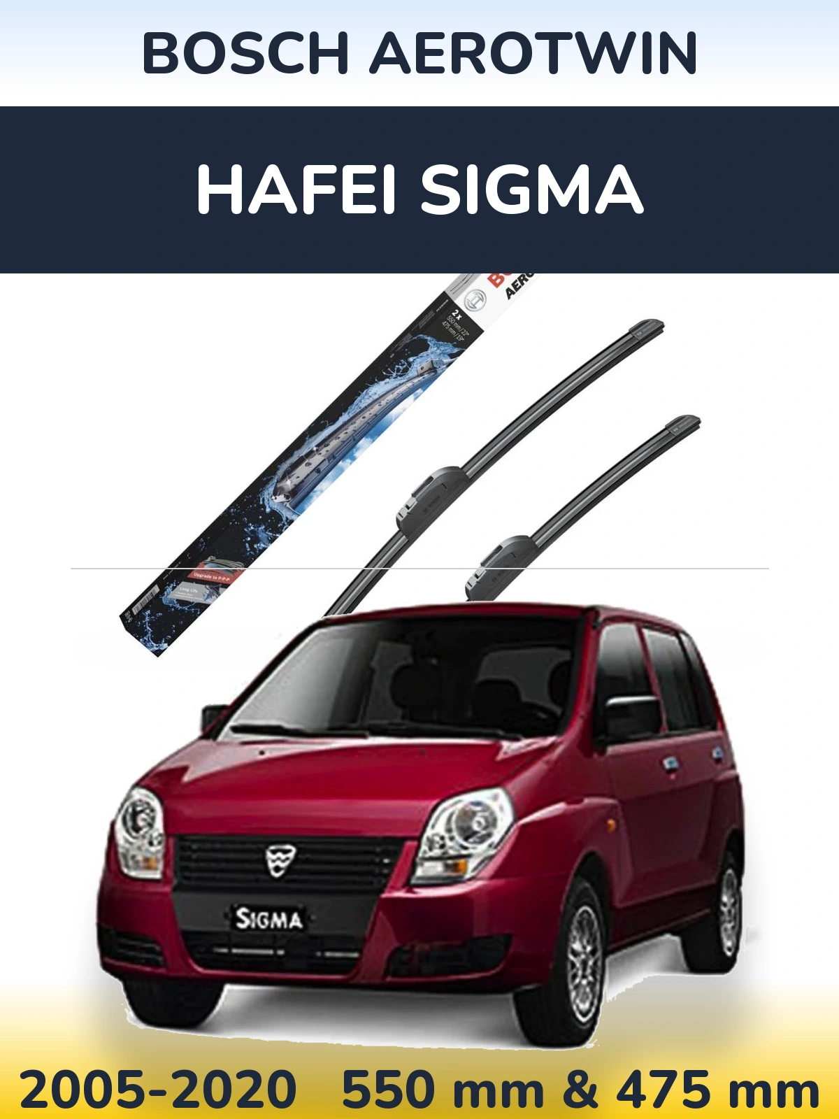 Torkarblad BOSCH AeroTwin för Hafei Sigma