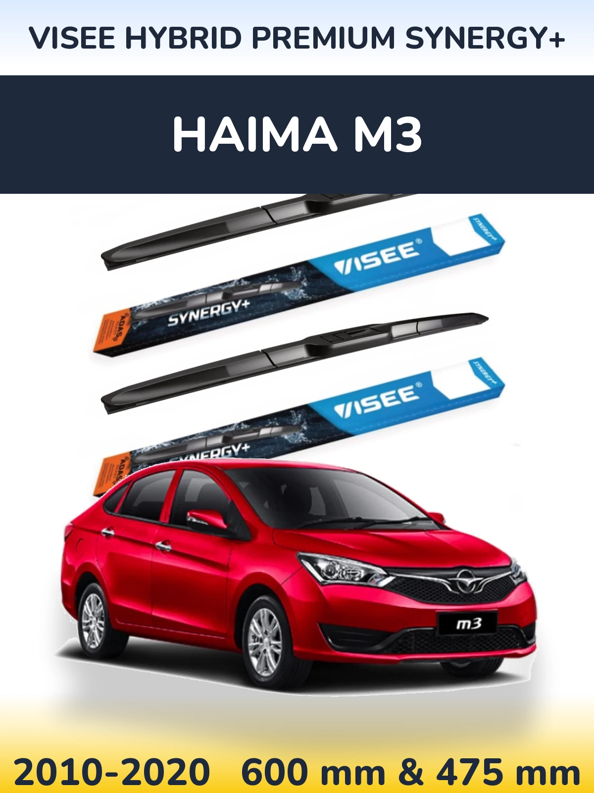 Torkarblad VISEE HYBRID PREMIUM SYNERGY+ för Haima M3
