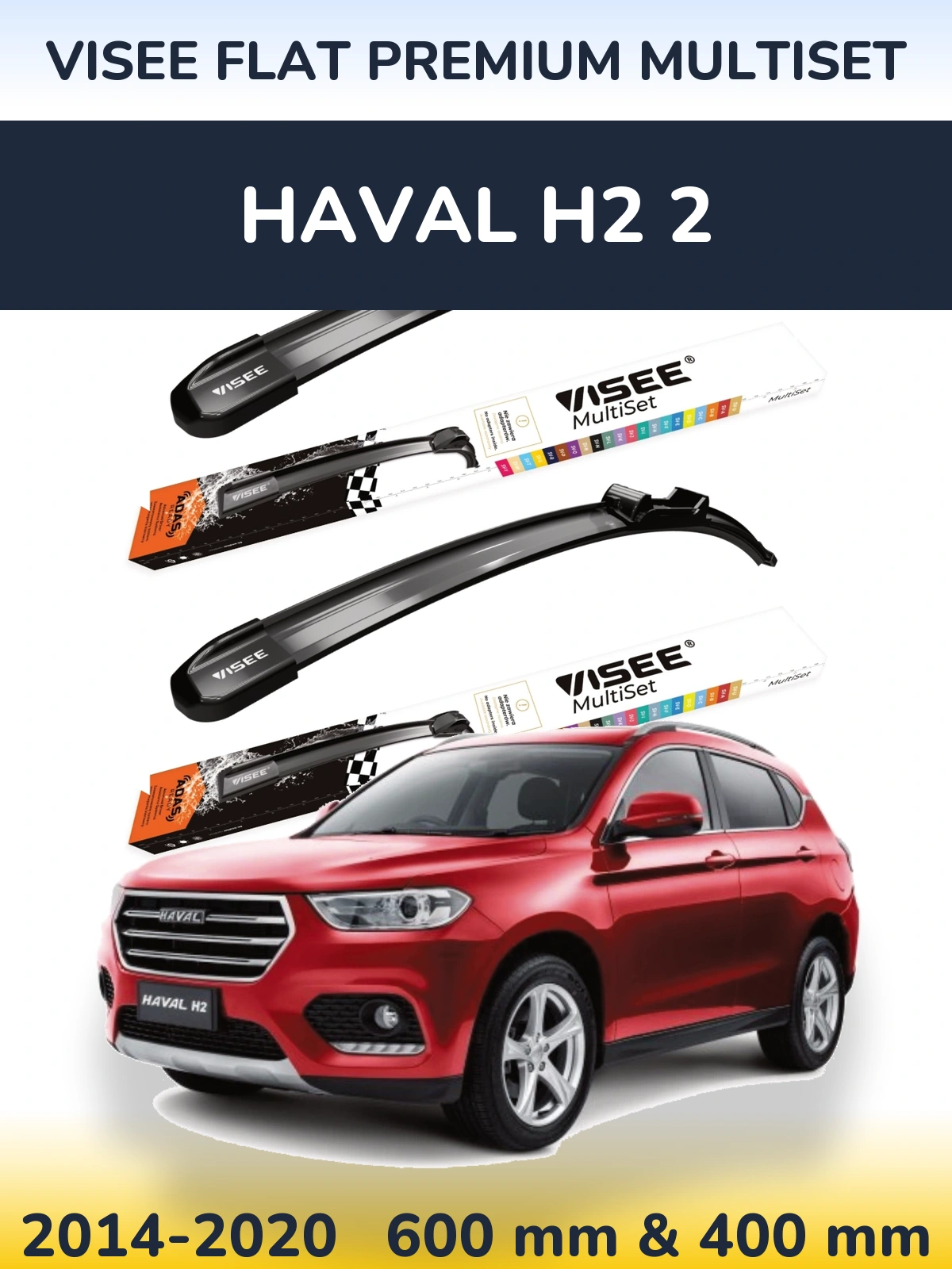 Torkarblad VISEE FLAT PREMIUM MultiSet för Haval H2 2