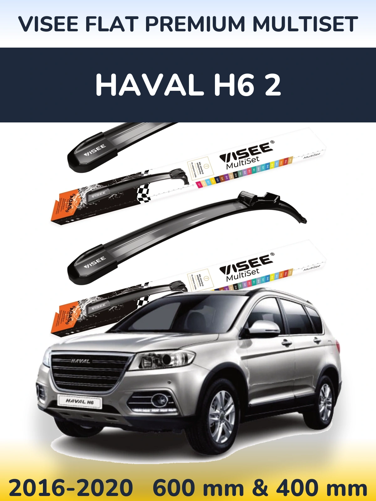 Torkarblad VISEE FLAT PREMIUM MultiSet för Haval H6 2