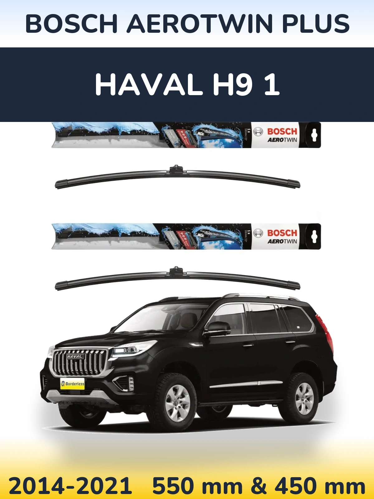 Torkarblad BOSCH AeroTwin Plus för Haval H9 1