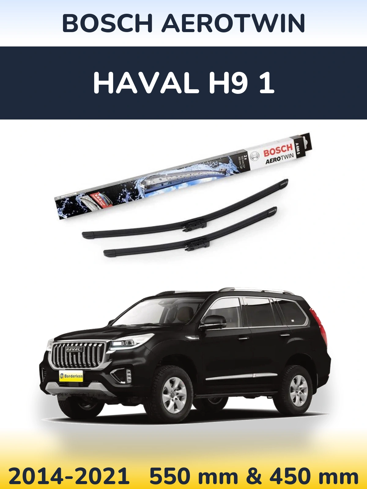 Torkarblad BOSCH AeroTwin för Haval H9 1