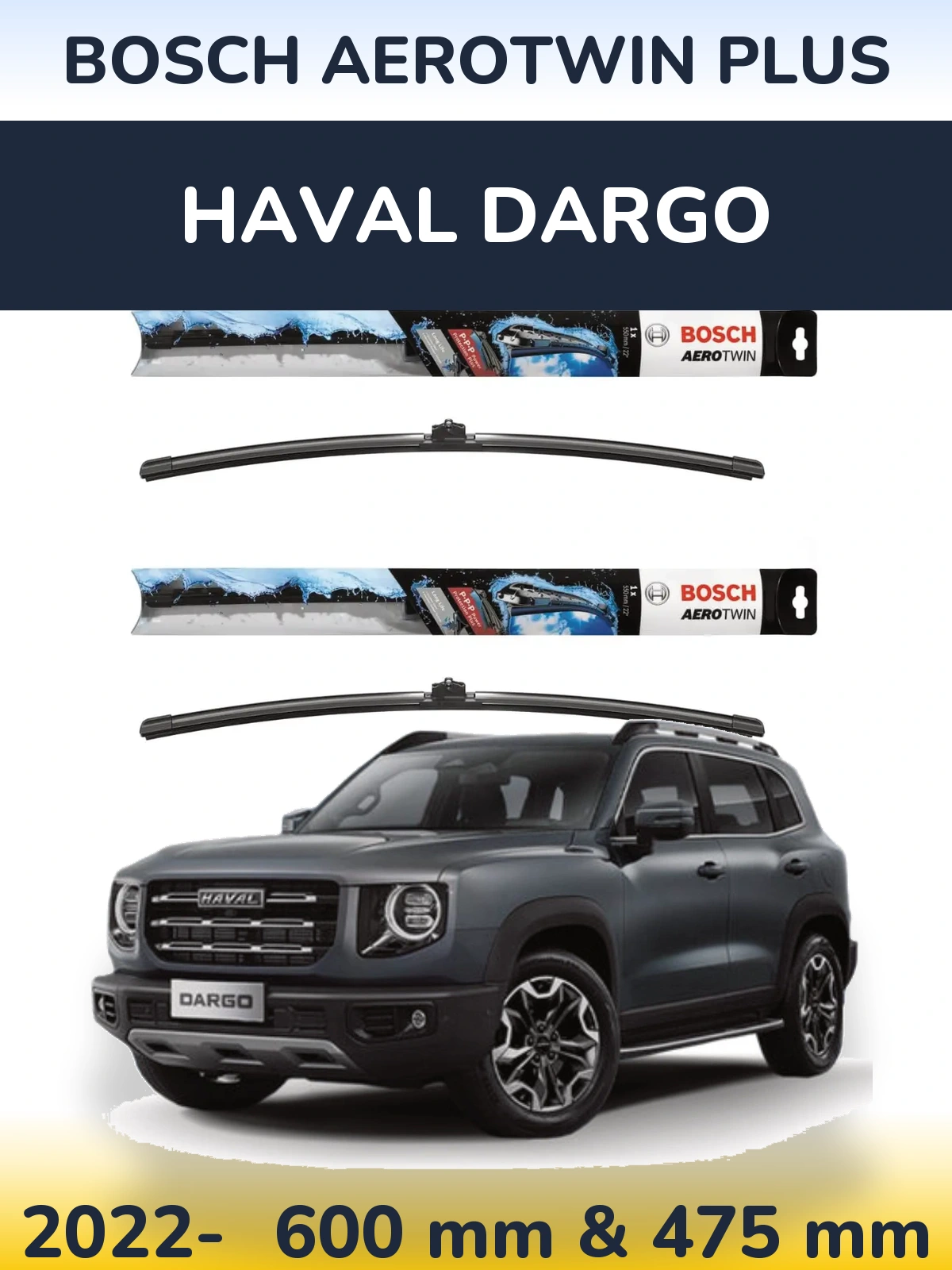Torkarblad BOSCH AeroTwin Plus för Haval Dargo