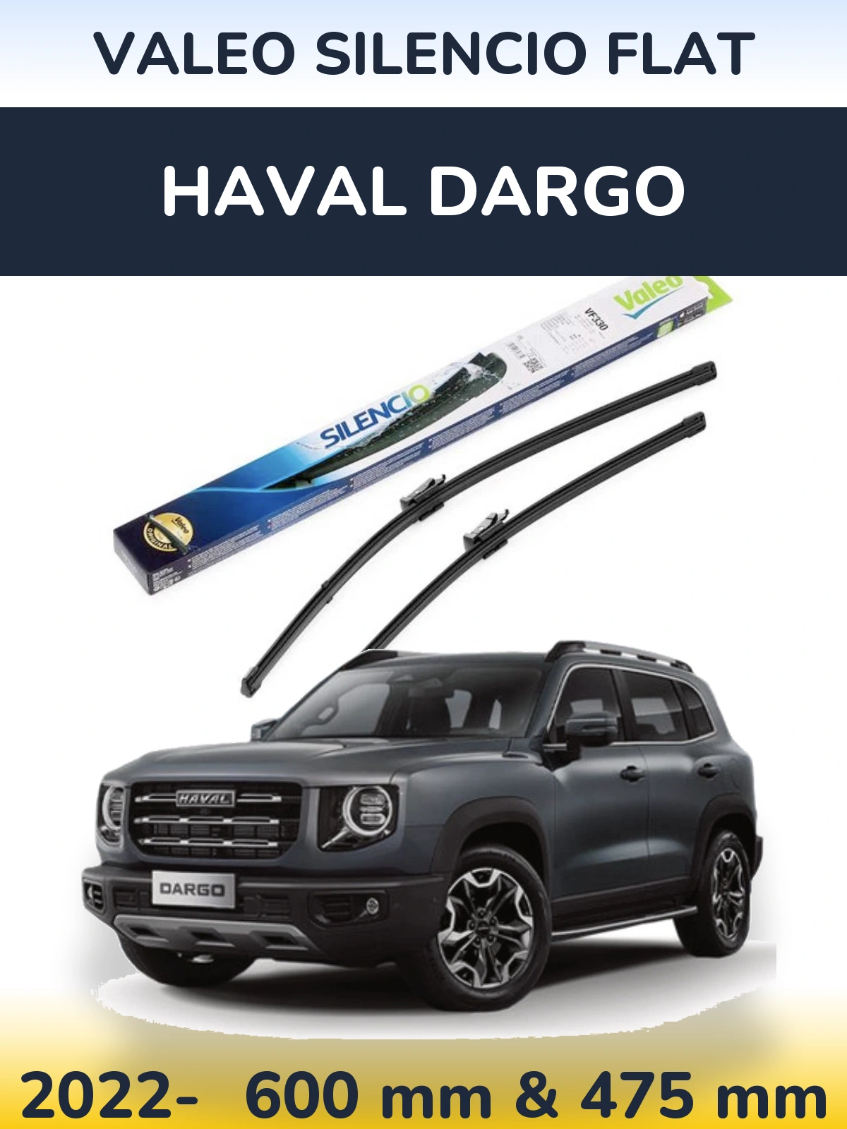 Torkarblad Valeo Silencio Flat för Haval Dargo